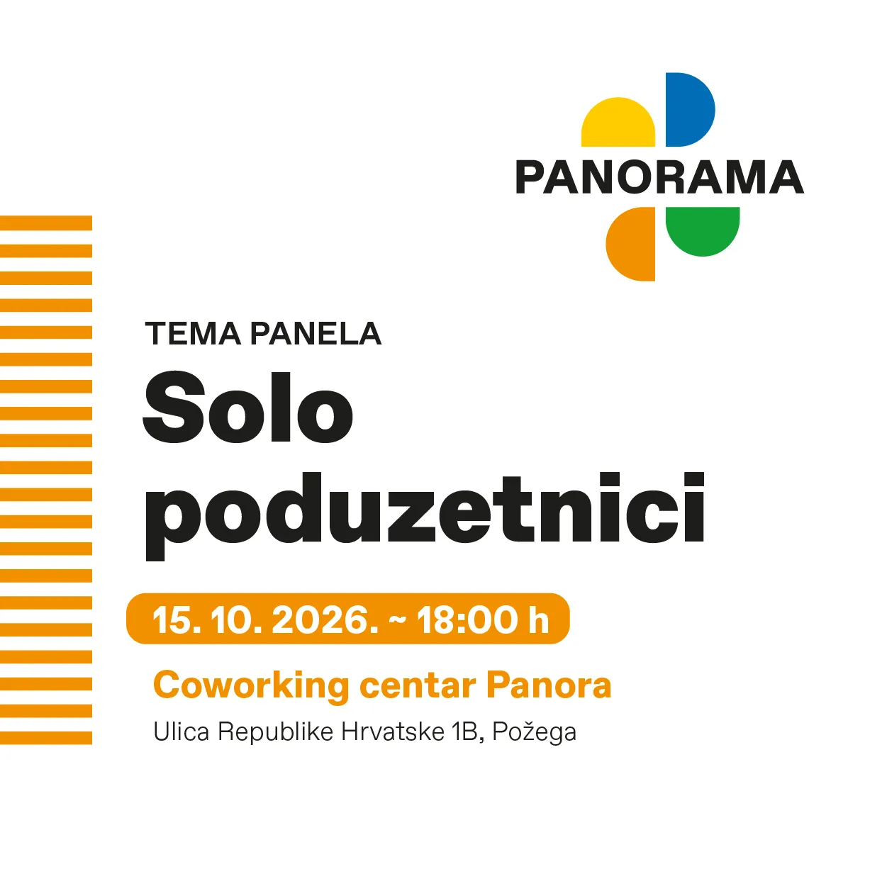 Poziv na Panoramu: Solo poduzetnici